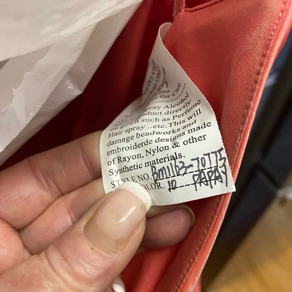 Coral grad/bridesmaid / special occasion dress wore once never altered - Picture 2 of 3